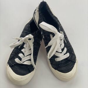 Rocket Dog Monochrome Striped Casual Shoes 7.5
